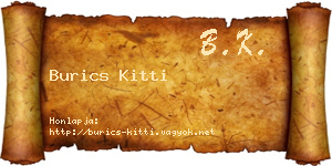 Burics Kitti névjegykártya